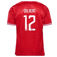 Fotballdrakt Herre Danmark Kasper Dolberg #12 Hjemmedrakt EM 2024 Kortermet